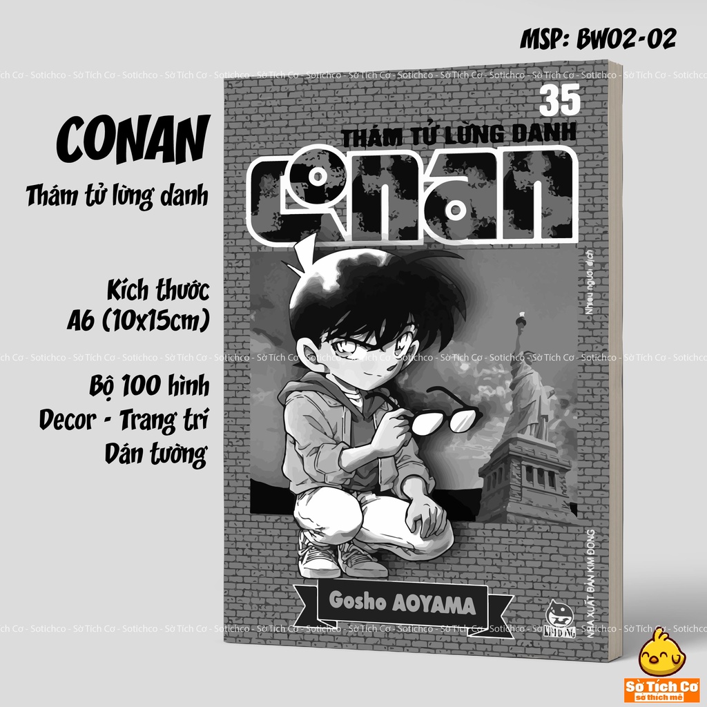100 poster tranh dán tường Anime manga One Piece, Conan, My Hero Academia, Iruma kun, OnePunch - BW02