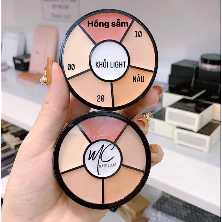 Che khuyết điểm Nude MC Makeup Color Thái Lan 6 ô Dupe Kryolan che mọi khuyết điểm