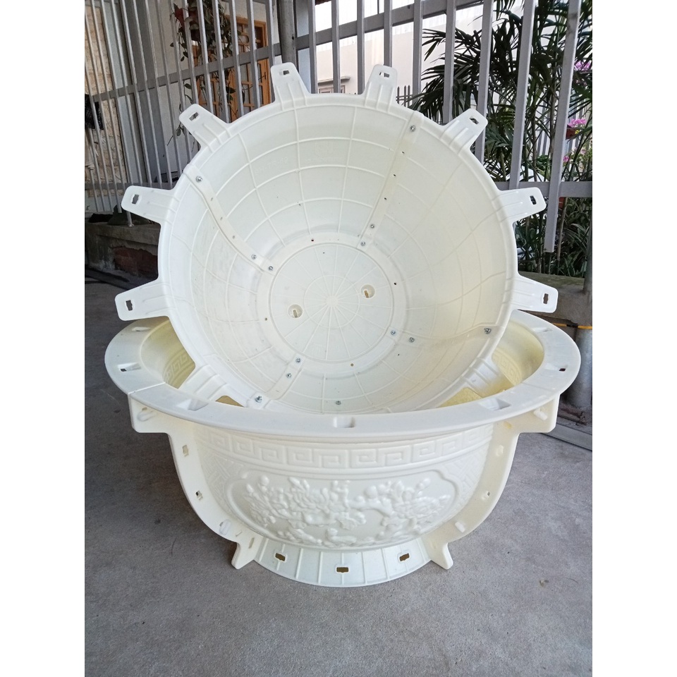 Bộ khuôn đúc chậu tròn đường kính 69cm TÙNG-CÚC-TRÚC-MAI kèm chân