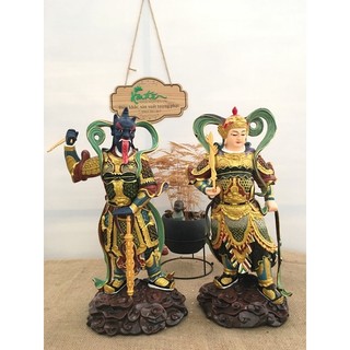 Bộ 02 tượng Tiêu Diện Hộ Pháp 45cm | Tượng Phật Hoa Tiên