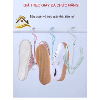 Móc treo giày đa năng ,móc phơi giày 2 ngạnh xoay 360 độ thông minh