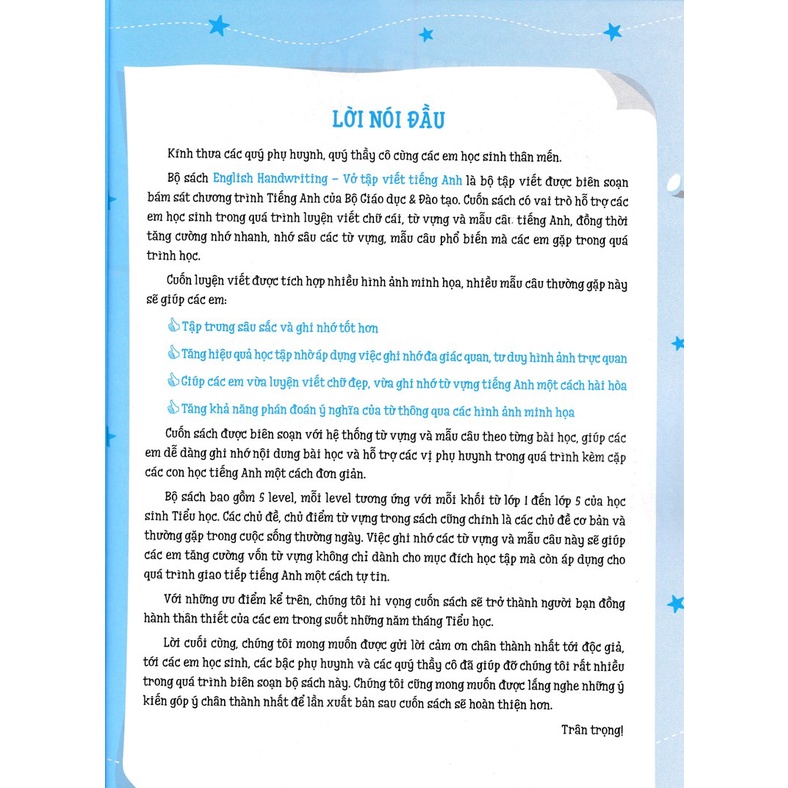 Sách - English Handwriting - vở tập viết Tiếng Anh lớp 2 tập 1