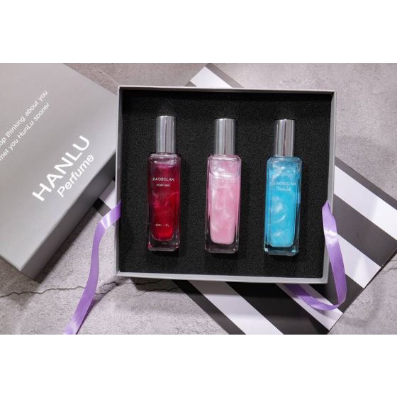 Bộ Quà Tặng Nước Hoa Nữ HANLU 30ml Cao Cấp, Set Quà Tặng Valentine, Quà Tặng Sinh Nhật Bạn Gái J27