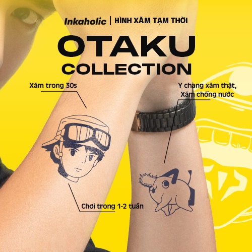 Hình xăm dán tạm thời 15 ngày Inkaholic, xăm giả đẹp & ngầu y xăm thật, chống nước 100