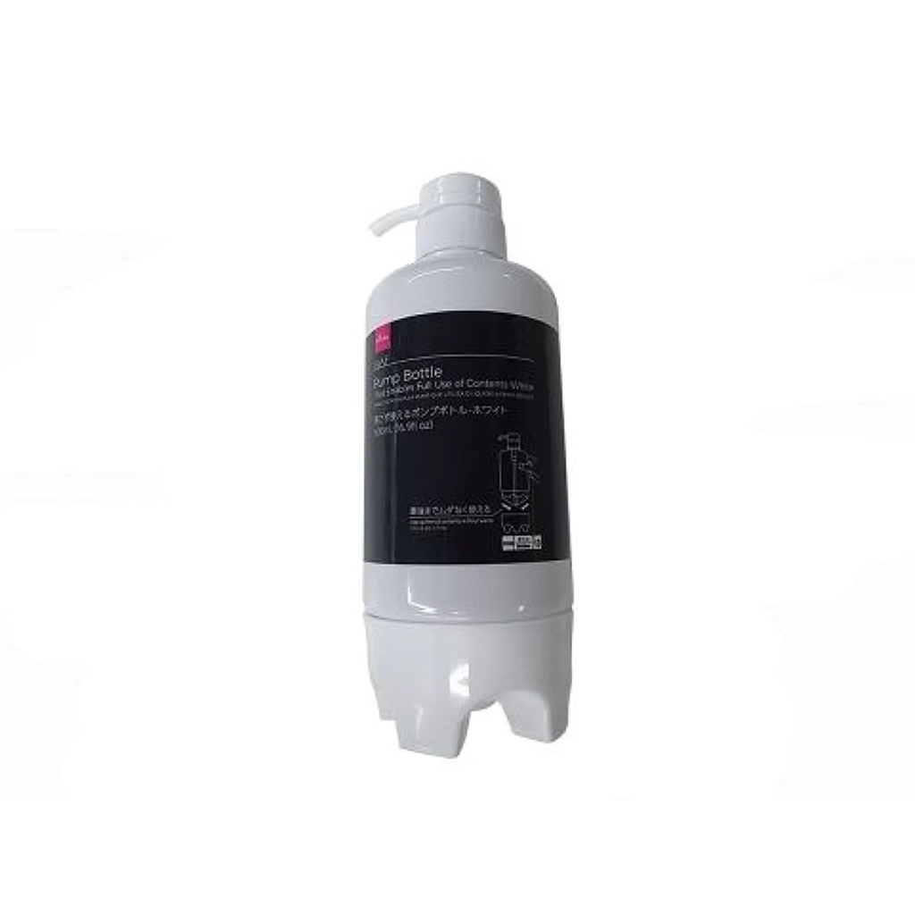 Daiso Chai Đựng Xà Phòng 500 Ml Pump Bottle That Enables Full Use Of Contents -White - 500Ml - 16.9Fl Oz-
