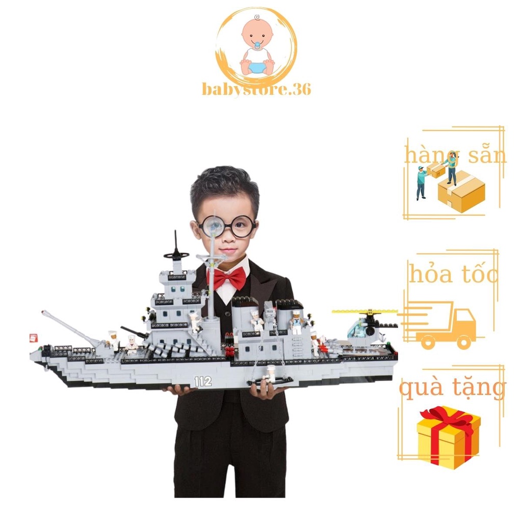 đồ chơi xếp hình lego tàu chiến 1560 pcs, 651 pcs babystore.36 ,đồ chơi lắp ráp mô hình tàu hộ vệ