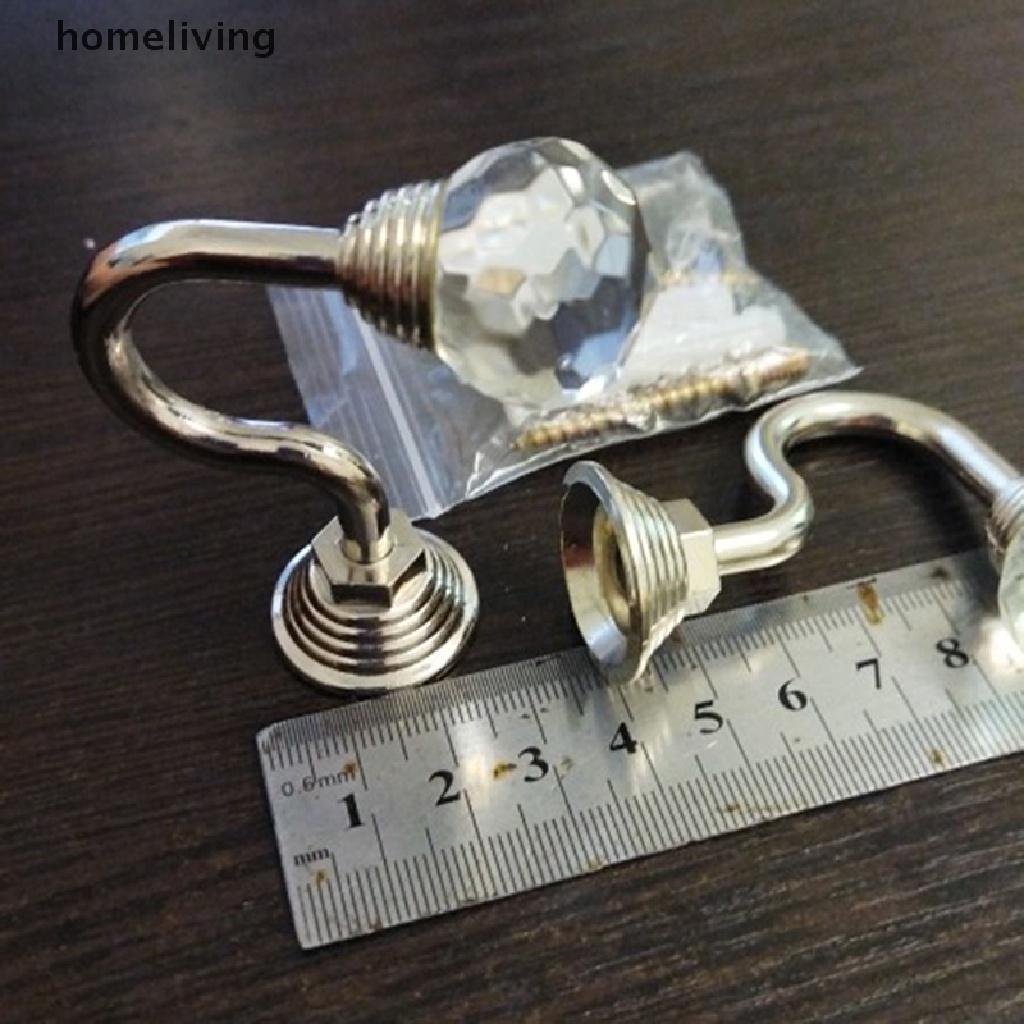 Bộ 2 Móc Treo Rèm Cửa Gắn Tường Bằng Pha Lê Tiện Dụng Lưng