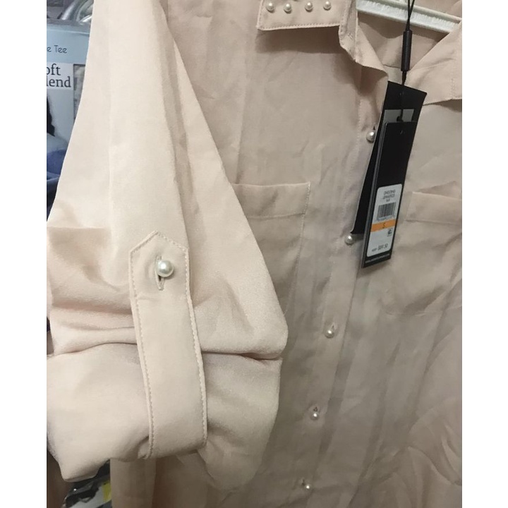 Áo sơ mi Karl Lagerfeld, màu nude, Size S