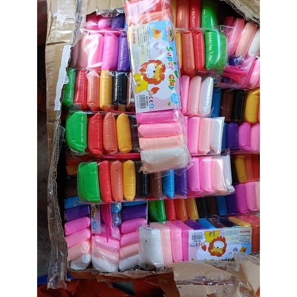 Combo đất sét tự khô Nhật 12 màu an toàn nặn hình cao cấp siêu nhẹ dành cho bé làm butter slime trang trí