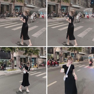 Váy nữ xinh, Váy body nữ dáng dài ngắn tay siêu tôn dáng siêu xinh BS0007