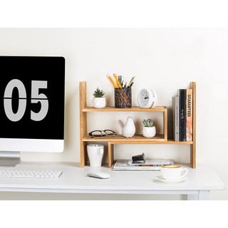 [Giá Xưởng] Kệ Sách Để Bàn Điều Chỉnh Kích Thước từ 40 -70 cm Gỗ Thông Tự Nhiên