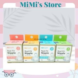 Núm ti thay thế bình Moyuum Hàn Quốc số 1/2/3/4 (1 núm không hộp, set 2 núm có hộp)