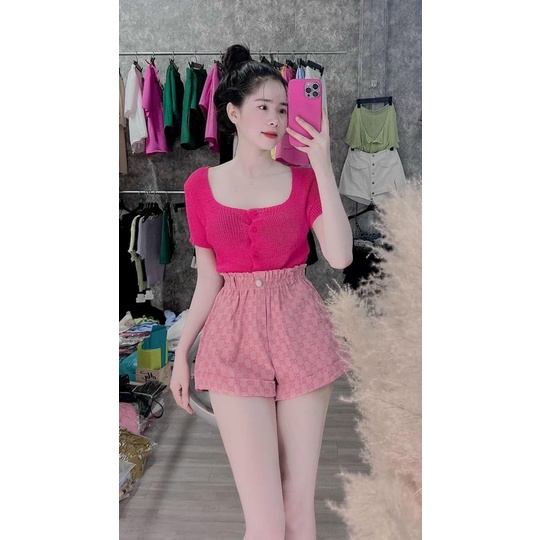 Quần Short Nữ Gập Gấu-quần đùi nữ cao cấp y hình bao đẹp