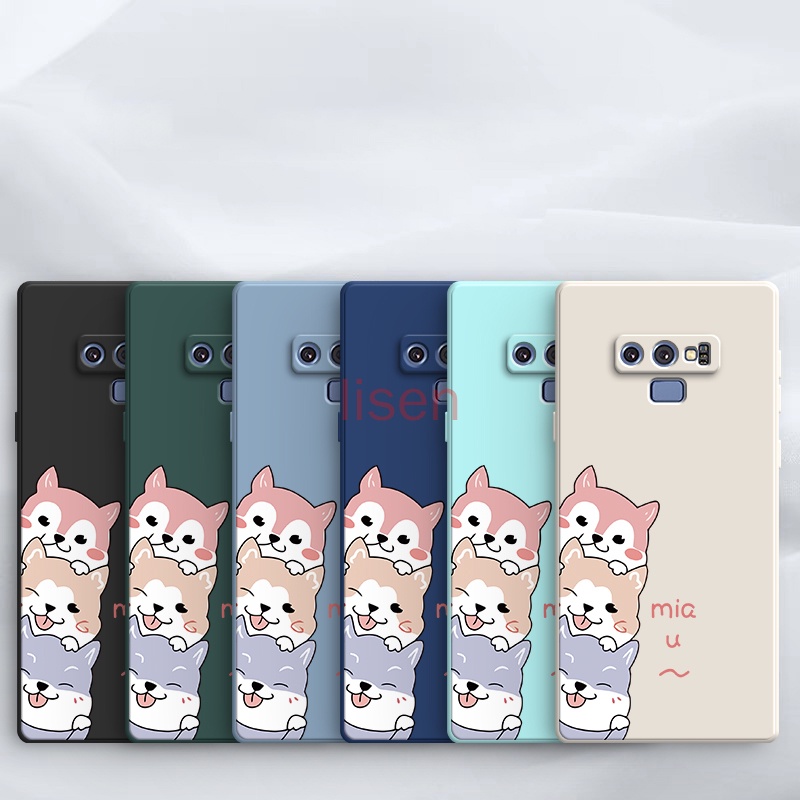Ốp lưng samsung Note 9 Ốp Điện Thoại In Hình Chú Chó Hoạt Hình Dễ Thương Kèm Dây Đeo Cho Samsung Note 9 Note 10 Plus Note 8 Note 20 Note 20 Ultra gg