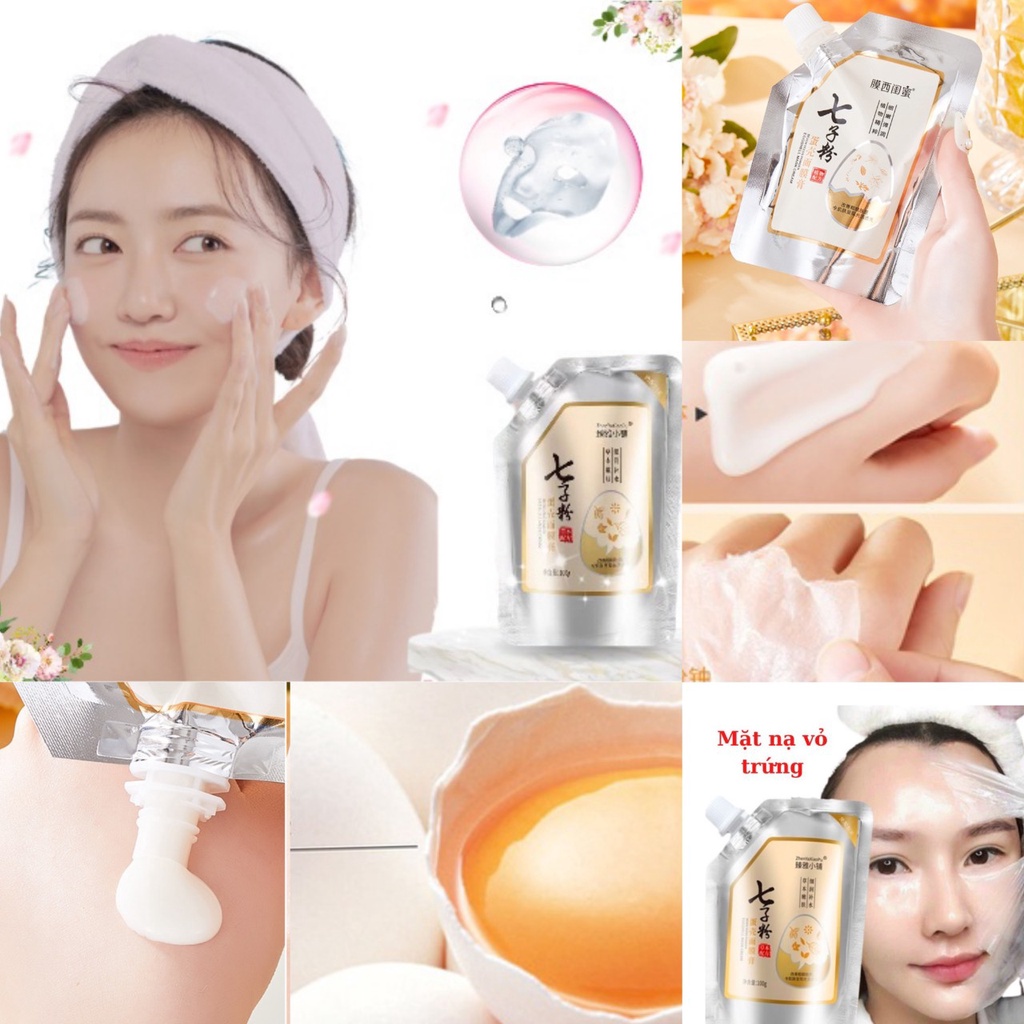 Mặt Nạ Vỏ Trứng Và Thảo Dược Làm Trắng Da Mặt, Làm Sáng Da Chống Nếp Nhăn