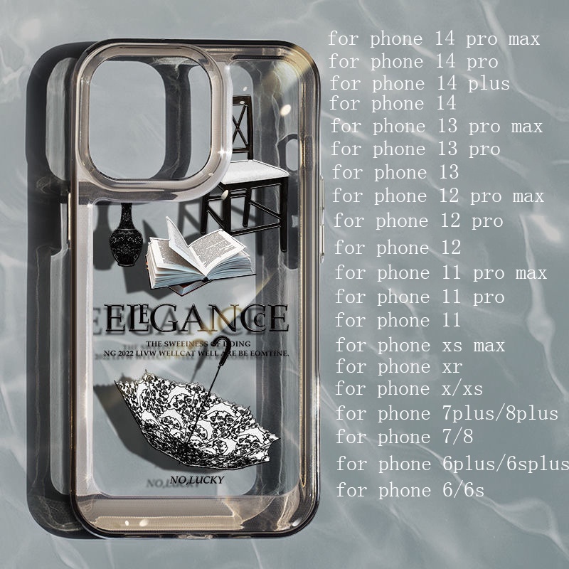 Ốp Điện Thoại Silicon TPU Mềm Đen Trong Suốt Chống Sốc Cho IPhone 14 13 12 11 Pro Max XS XR X 8 7 6S Plus