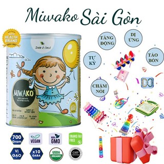 Sữa thực vật hữu cơ Miwako cho trẻ tự kỷ, tăng động giảm chú ý, chậm nói, trẻ dị ứng đạm bò, vị gạo hộp 700g