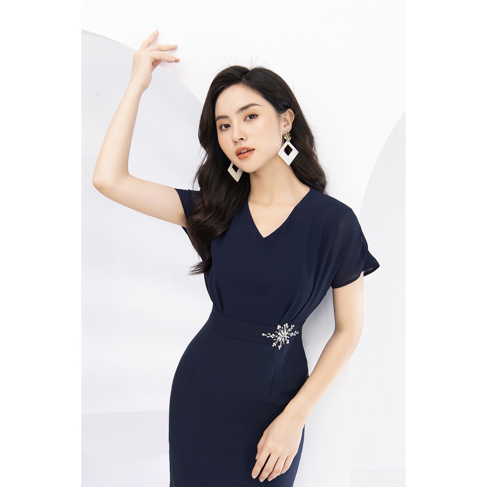 Váy Công Sở Nữ LUPERI Dáng Bút Chì Phối Voan Ôm Body Mềm Mại Phù Hợp Đi Làm Đi Chơi LFV3168