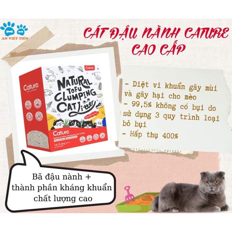 [ MẪU MỚI ] Cát đậu nành Cature đỏ 7L
