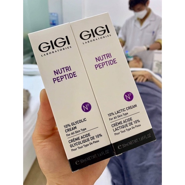 Kem dưỡng tẩy da chết, làm sáng da, chống lão hóa: GIGI Nutri Peptide 10% Glycolic Cream