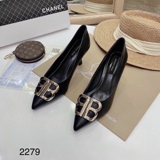 Giày cao gót nữ mũi nhọn khoá BB gót 7cm hàng đẹp