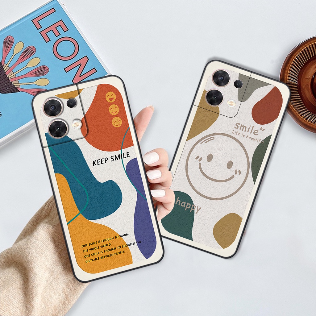 Ốp Oppo RENO 8 5G / RENO 8Z 5G / RENO 8 4G in hình cô gái be happy trẻ trung cá tính đầy năng động