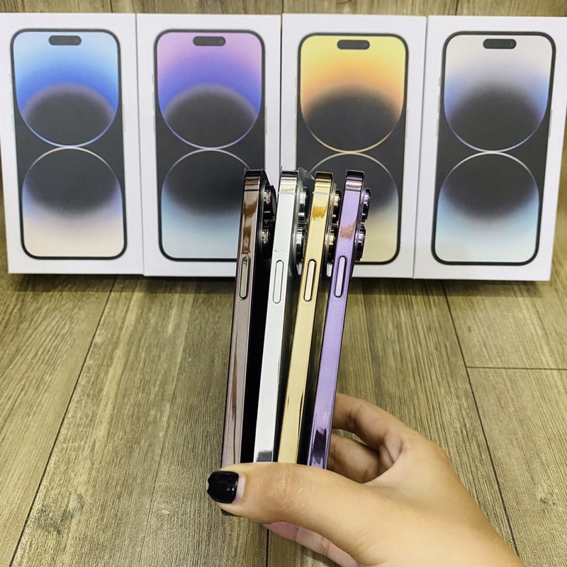 Mô Hình Trưng Bày 14Pro / 14Promax Mẫu Mới Nhất 2022 Màu Vàng, Tím, Trắng, Đen Siêu Đẹp / Mô Hình Điện Thoại Trưng Bày