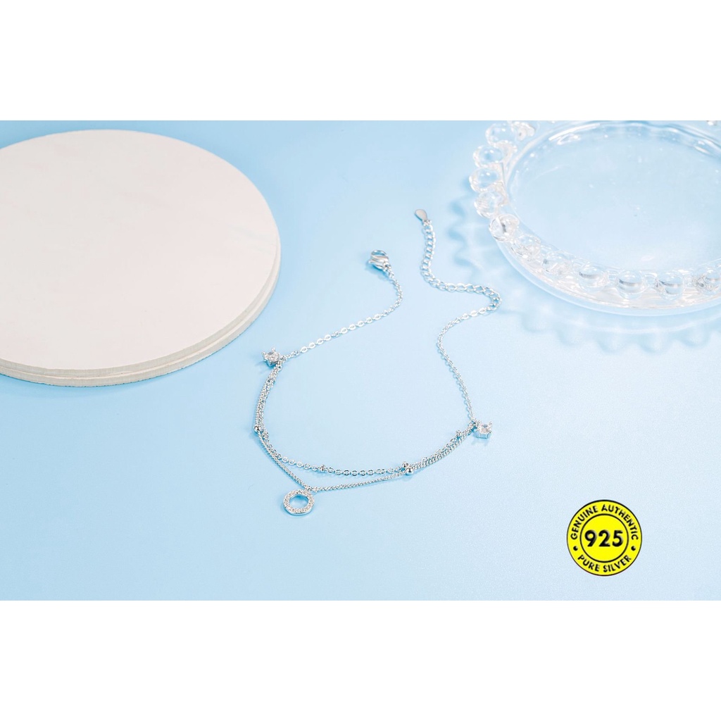 Lắc Chân Hai Lớp Đính Đá Zircon U1147