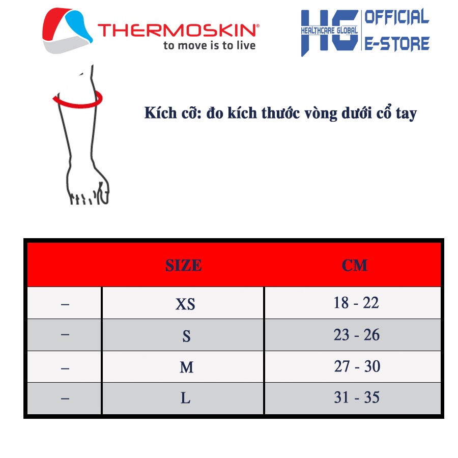 Băng nẹp khớp khuỷu tay THERMOSKIN giúp nén cơ toàn bộ vùng trên, dưới khuỷu tay khi chơi thể thao vận động tay mạnh