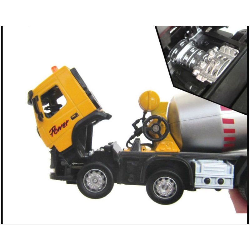 Mô hình  Xe tải  trộn bê tông hợp Kim 1:50