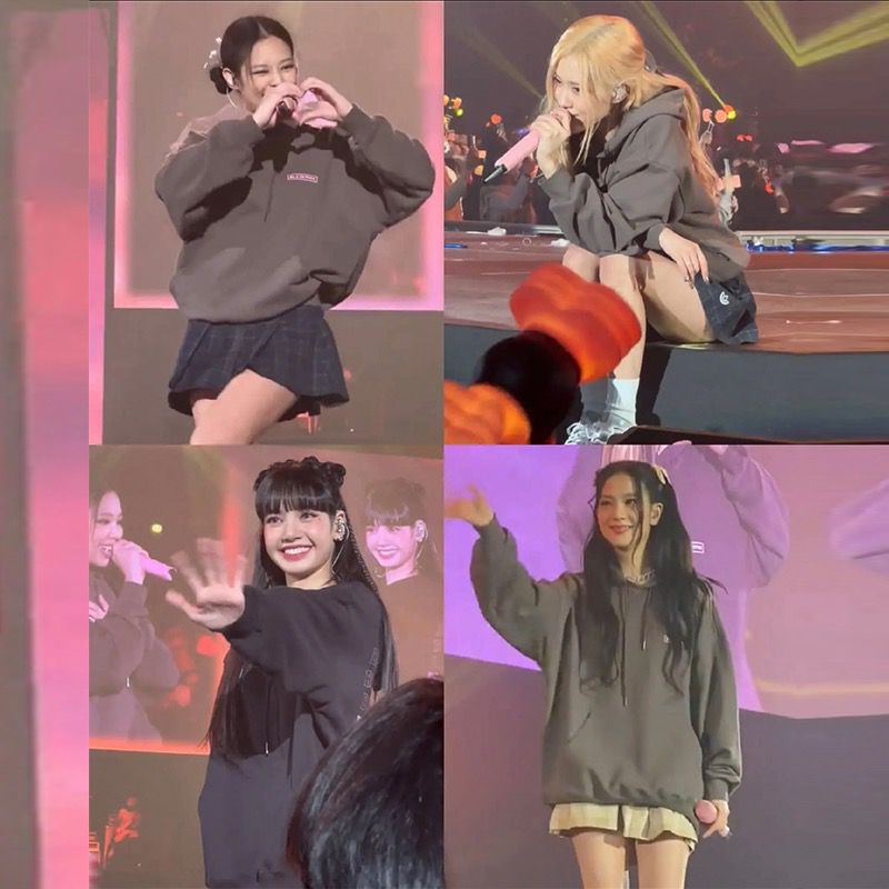 Áo Hoodie Cotton Dáng Rộng In Hình KPOP BLACKPINK BORN PINK Concert JISOO JENNIE Ros LISA Thời Trang Harajuku Đường Phố Giản Dị Dành Cho Bạn Nữ