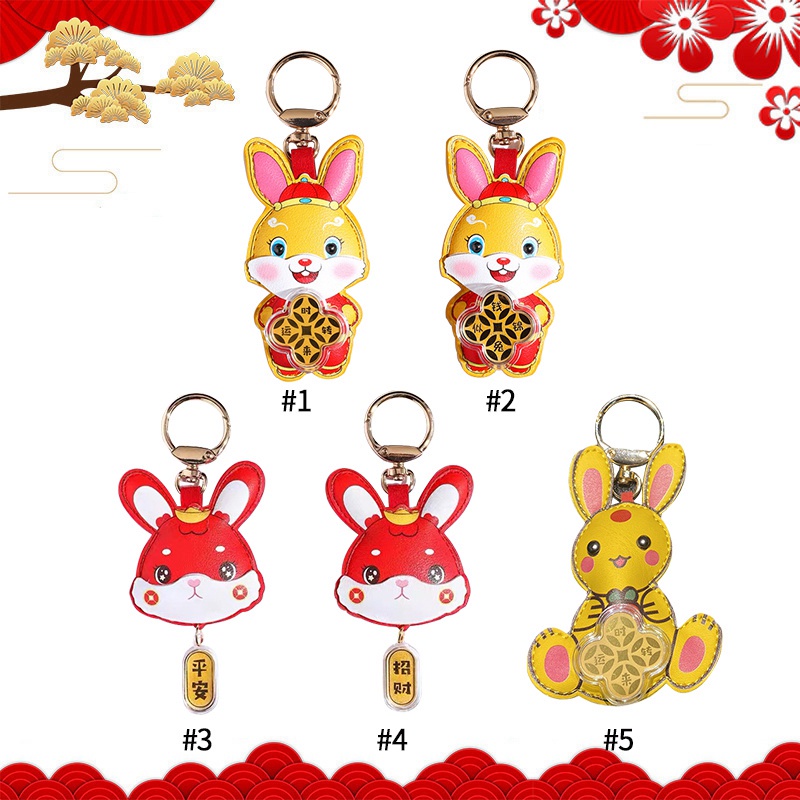 Móc Khóa Hình Thỏ Năm Mới 2023 Dễ Thương Cho Bé