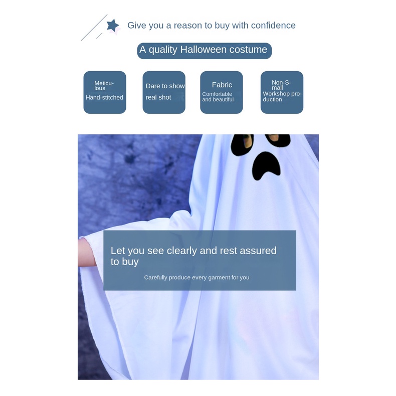 Áo Choàng Hóa Trang Ma Quỷ Độc Đáo Cho Người Lớn Và Trẻ Em Dịp Halloween