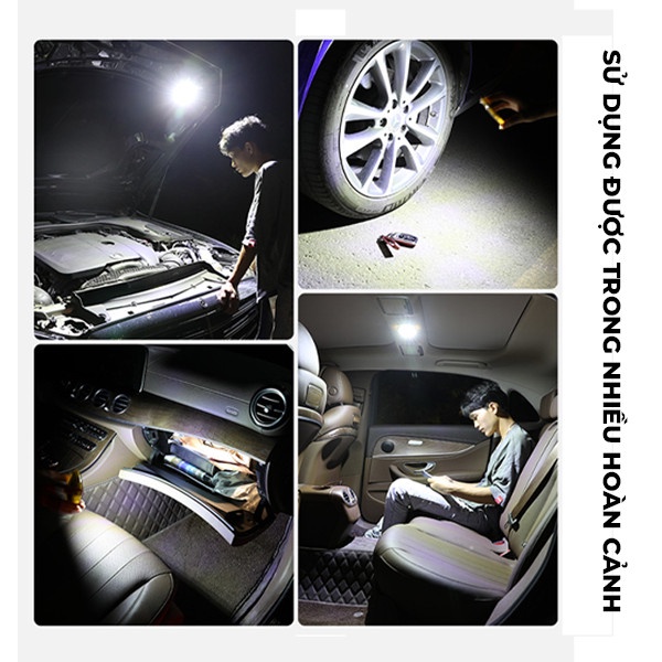 Đèn Led Mini Dán Trần Ô Tô, Dán Trần Nhà Bằng Nam Châm 8 Màu Nhiều Chế Độ Sáng Khác Nhau Sạc Pin USB