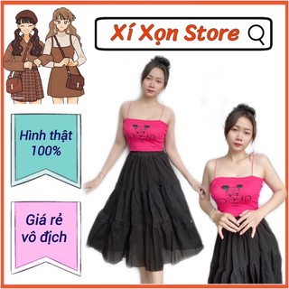 Set Áo 2 Dây Kèm Chân Váy Siêu Xinh