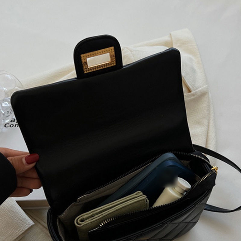 Túi Đeo Chéo Hình Vuông Nhỏ Kết Cấu Kim Cương Thời Trang Cho Nữ