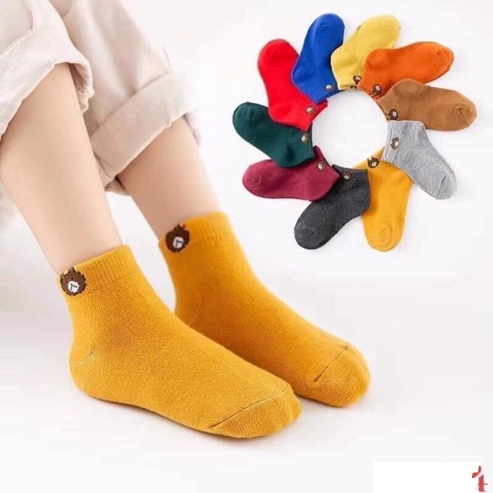 Combo 10 đôi tất gấu cho bé từ 2 đến 6 tuổi