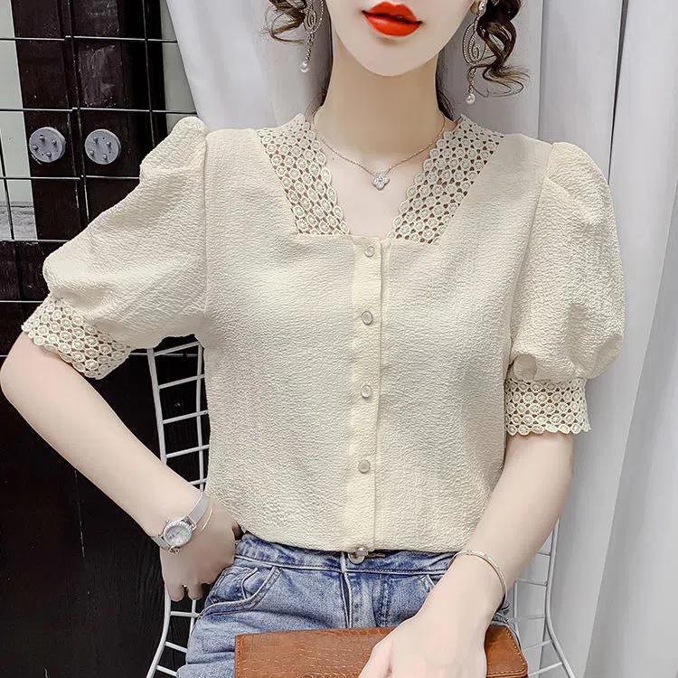 Áo Thun Tay Ngắn Cổ Chữ v Dáng Rộng Thời Trang Mùa Hè Trẻ Trung Cho Nữ