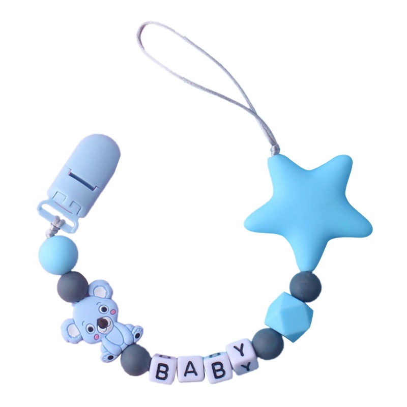 Núm Vú Giả Xỏ Hạt Silicon Hình Ngôi Sao Dễ Thương Có Kẹp Cho Bé Trai / Gái