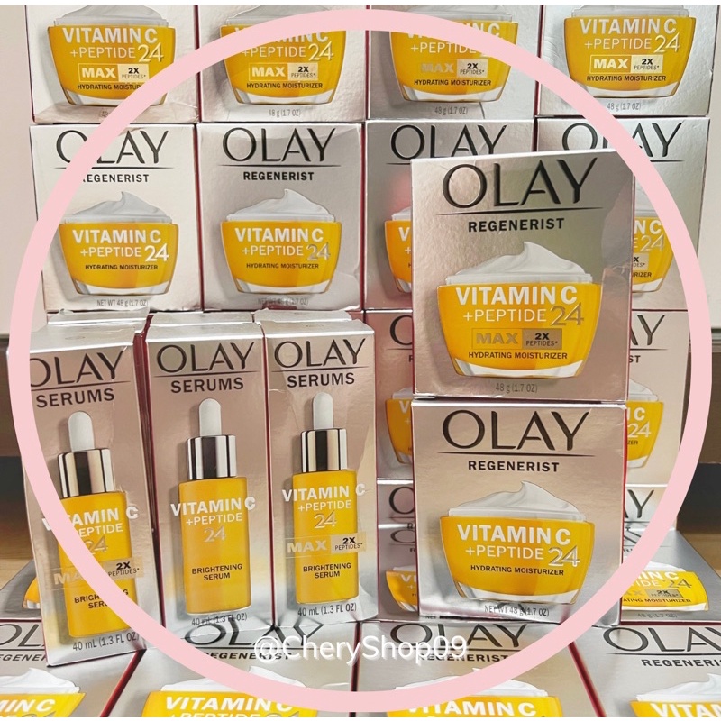 Kem Làm Trắng Da Olay Vitamin C Peptide 24 Hydrating Moisturizer (48g)