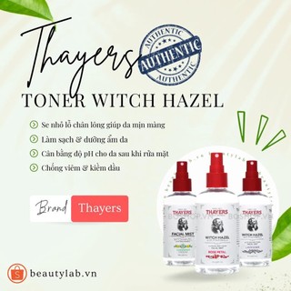 Toner Thayers Alcohol Free Witch Hazel - Nước hoa hồng Thayers không cồn