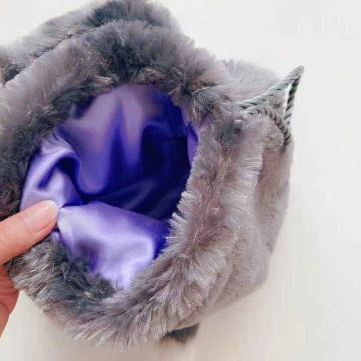 YADOU Năm Mới Túi Đeo Chéo Hình Mèo Lucifer Nhồi Bông Đáng Yêu/túi lưu trữ dây rút/Có thể đựng mỹ phẩm Tik Tok