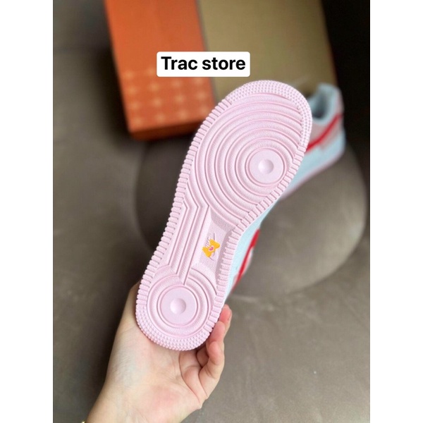 Giày thể thao af1 love valentin Giày sneaker trắng Hồng full sz nữ Bill box đầy đủ