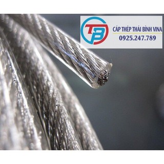 Cáp bọc nhựa cuộn 100 mét - size 2mm > 6 mm giá sỉ