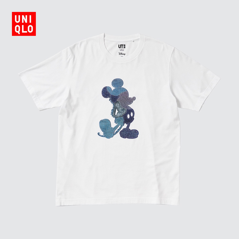 Áo Thun Uniqlo Nam / Nữ / Cặp Đôi  Tay Ngắn Hình Mickey  447182
