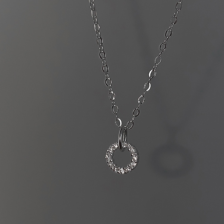 Vòng cổ Mặt Nhẫn Kim Cương Sáng Sang Trọng Thời Trang 2022 Cho Nữ