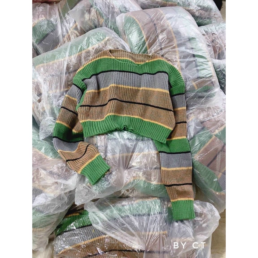 ÁO LEN 3S TD - áo len basic phối 3 màu tay dài