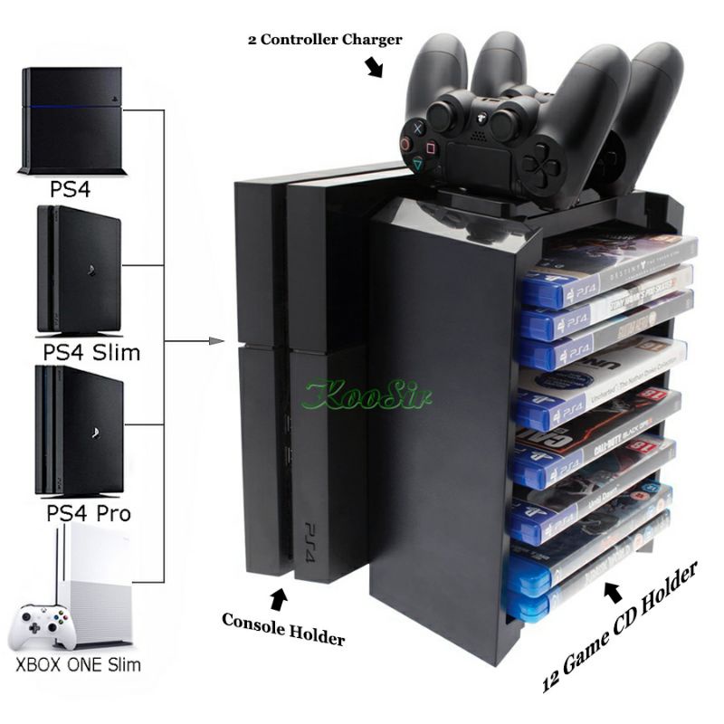 Giá để Đĩa Ps4 /XboxOne kiêm đế dựng máy Ps4 Fat Slim Pro/Xbox