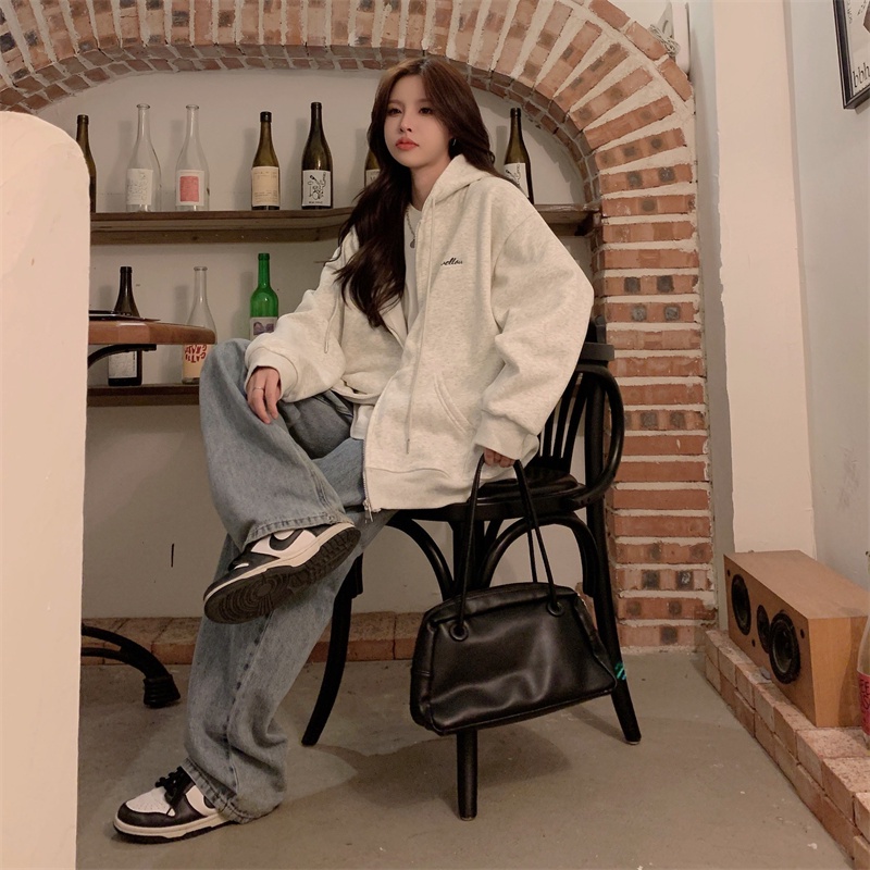 Áo Hoodie Dáng Rộng In Chữ Thời Trang Mùa Thu Mới Cho Nữ