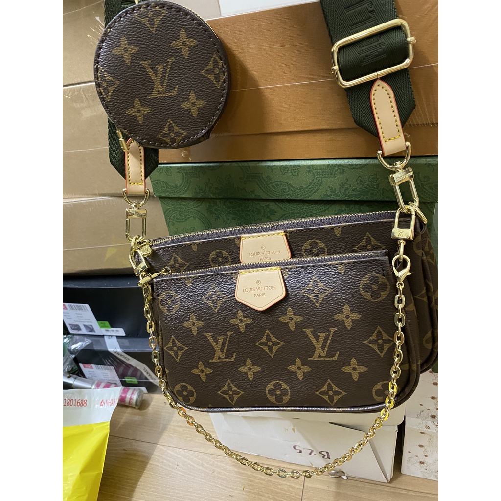 Túi LV 3 Chi Tiết - Super Full Box Size 22 - Multi Pochette Accessoires